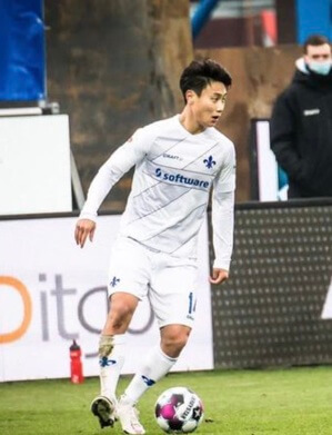 Paik Seung-ho during the match.